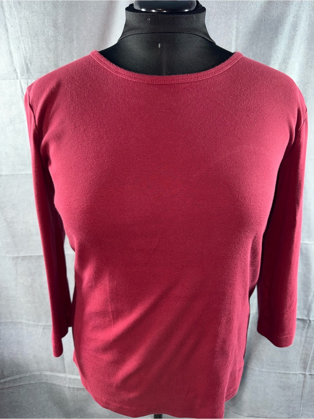 3052-Jones New York Women's Scoop Neck Sweater - Wine